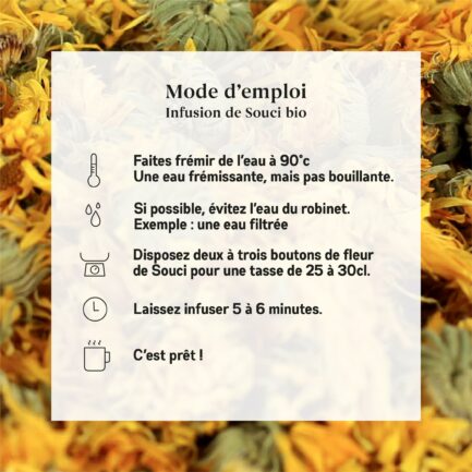 Mode d'emploi Fleurs de Souci Bio