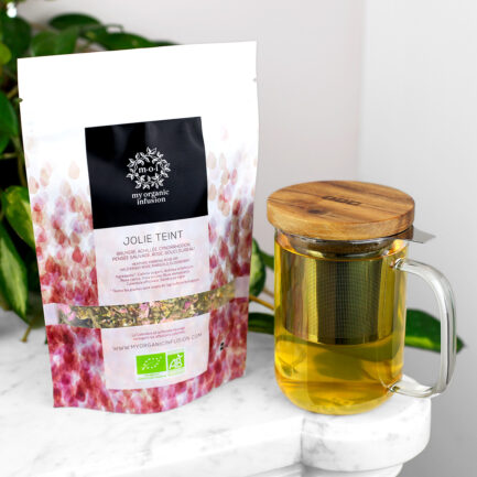 Infusion Joli Teint bio en vrac avec mug infuseur 450 ml