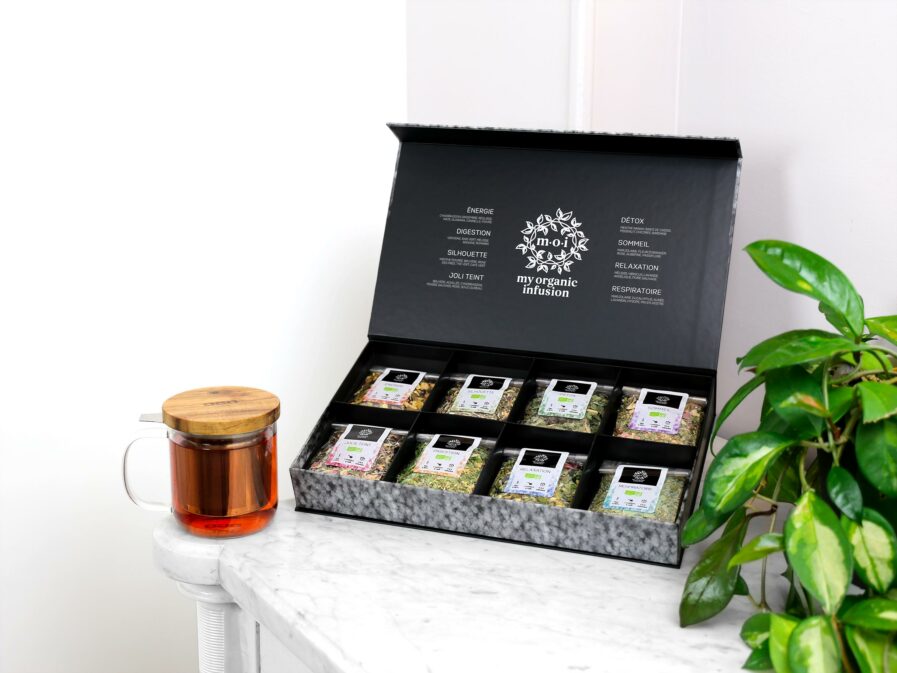 Coffret d'infusion en vrac en situation