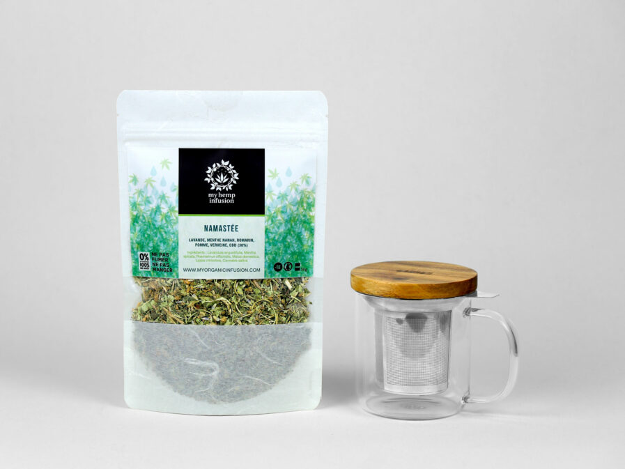 Infusion CBD Namastée avec son mug infuseur 300ml inclus