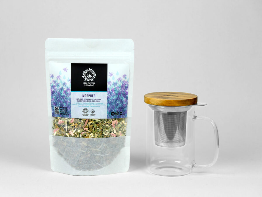 Infusion au cbd morphée avec son mug infuseur 450ml