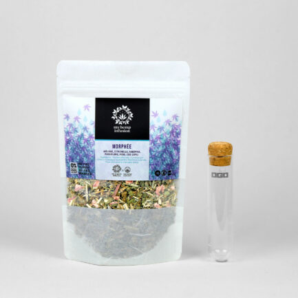 infusion Morphée au CBD avec son infuseur en verre Ycare