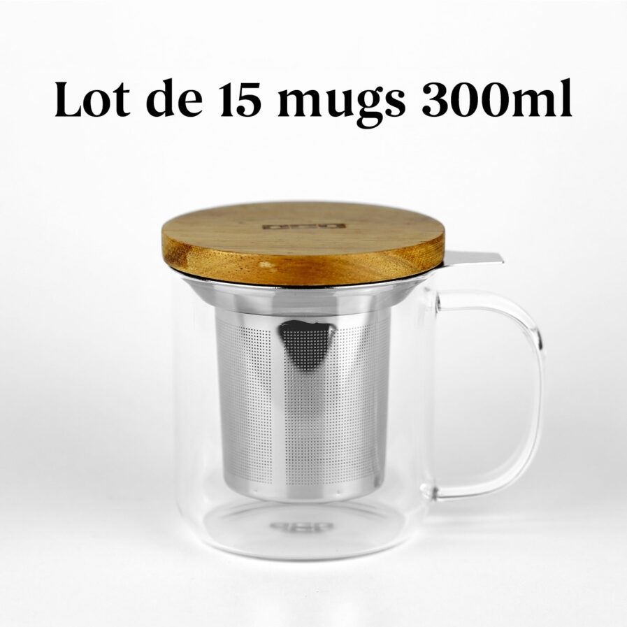 lot de 15 mugs avec infuseurs